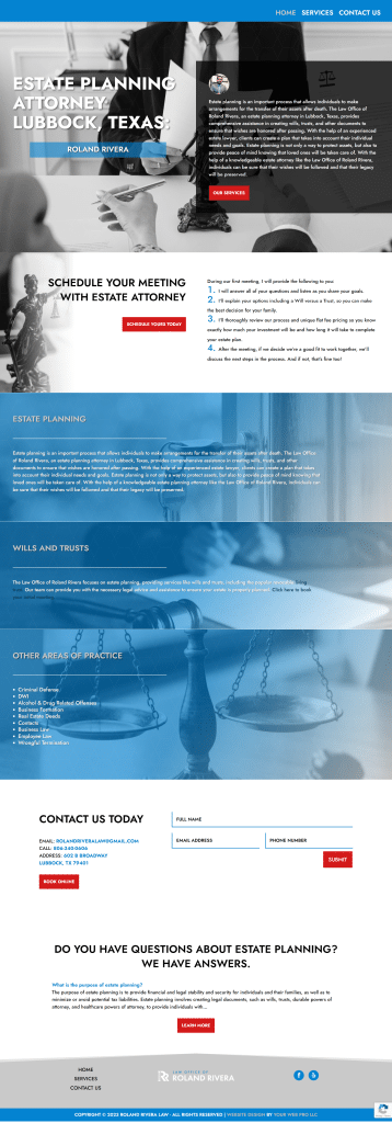 Building an Estate Planning Website