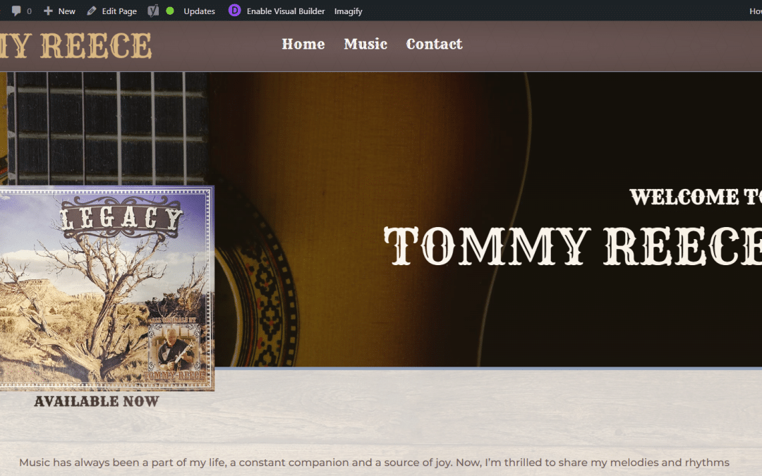 From Concept to Concert: How Your Web Pro Built Tommy Reece Music’s Online Stage